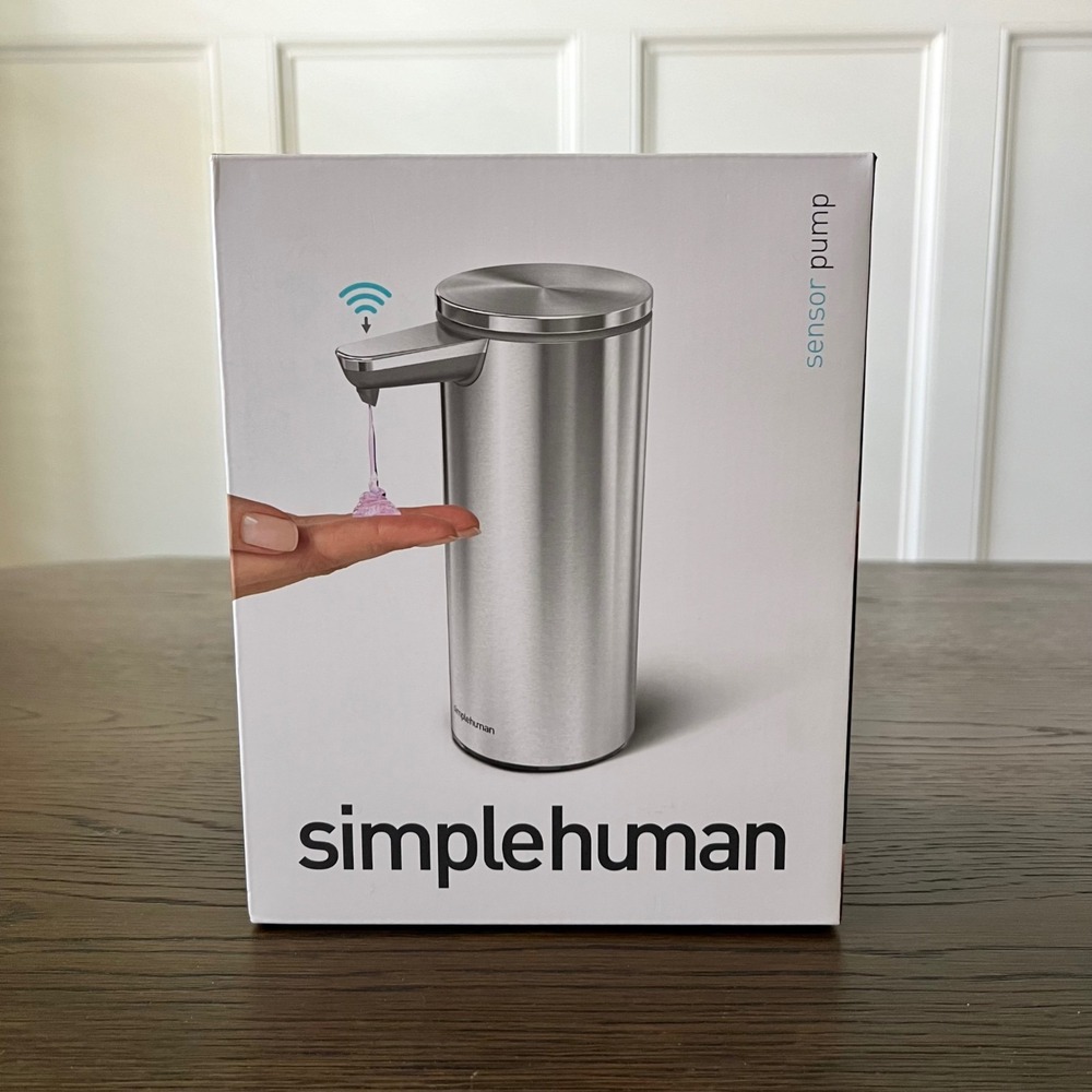 Simplehuman Rechargeable Sensor Pump 9 Oz Liquid Soap Dispenser Drip Proof NEW
